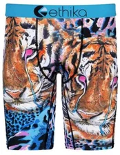 Ethika the Staple Colorful Crying Tigers Colorful Long Boxer Briefs Men's NIP