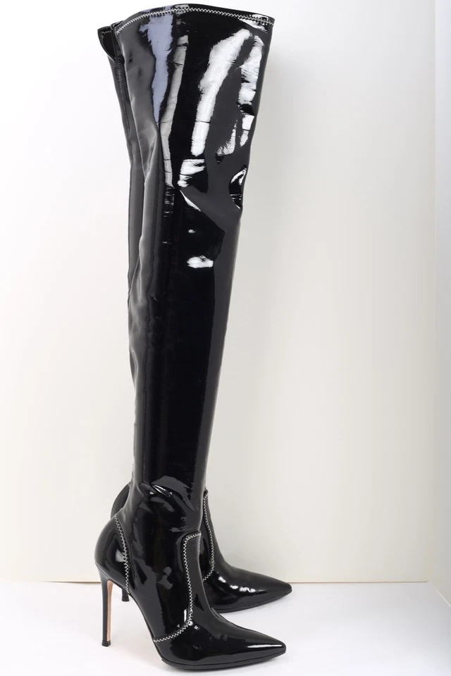 GIANVITO ROSSI Botas Negras Sobre la Rodilla Talla 36.5 Chic & Slik Showstoper Foto 3 de 4