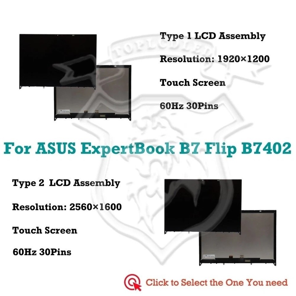 ASUS ExpertBook B7 Flip B7402FEA-LA0594W LCD Assemblage Tactile Écran Panneau