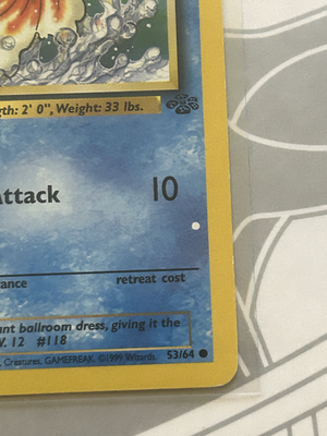 Pokemon Error Misprint Ink Obstruction Missing Vintage WOTC
