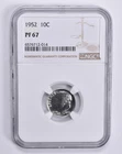 1952 PF67 Roosevelt Dime NGC Proof Brown Lbl *2081