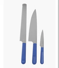 NEW LIMITED EDITION SELENA GOMEZ X OUR PLACE KNIFE TRIO SET Electric Blue
