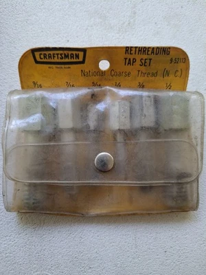 Craftsman Rethreading Tap Set Broken Bolt Extractor Thread Repair Tool Lot - Bild 1 von 3
