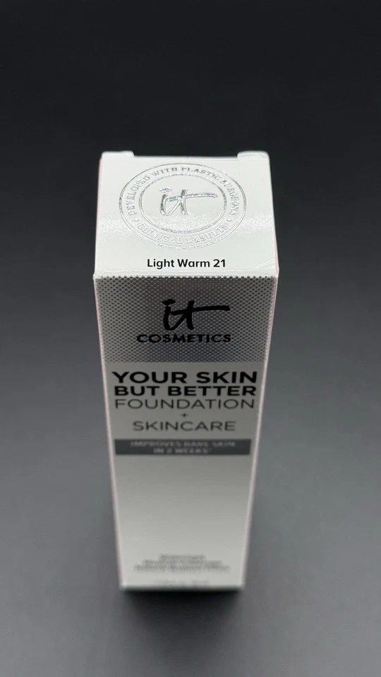 IT Cosmetics Your Skin But Better Foundation + Skincare 1 oz Light Warm 21 NIB - Image 3 of 3