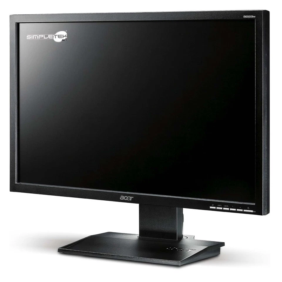 Acer B223W 22" 16:10 Monitor LCD Bildschirm DVI VGA VESA Display Mit Refurbished - Bild 3 von 4