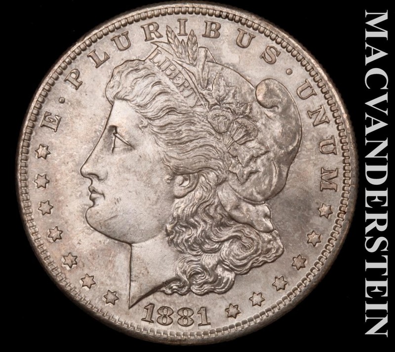 1881-S Morgan Dollar- Choice Gem Brilliant Unc- Luster- No Reserve #L6987