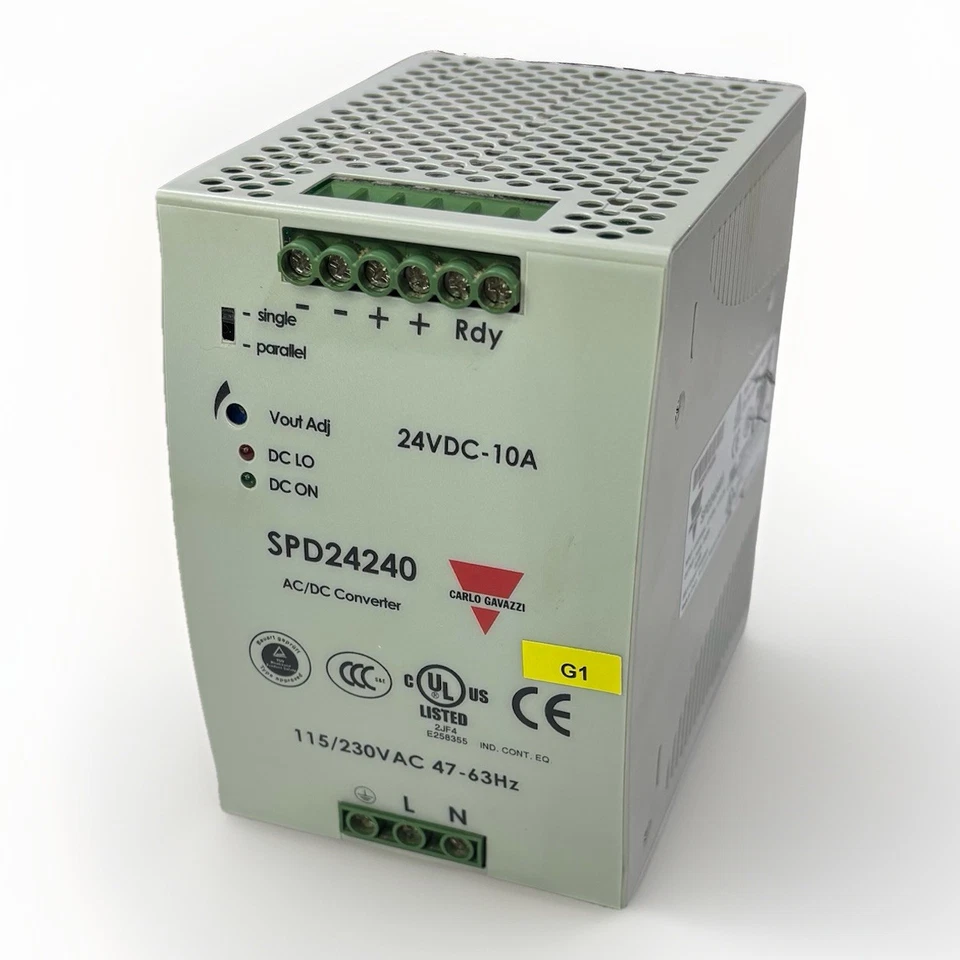 Fuente de alimentación conmutada Carlo Gavazzi SPD242401, convertidor AC/DC, 240W, 24V Foto 2 de 4