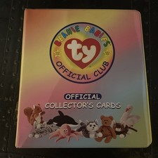 1998 TY Beanie Babies Official Club 3-Ring Binder with 5 Sleeves 9 Slot Pages