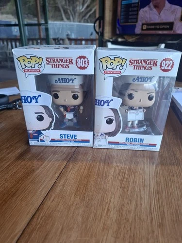 Stranger Things Pop Vinyl Figures Steve 803 & Robin 922 Ahoy