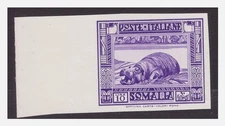 SOMALIA 1932 - PICTORIAL HIPPO 10 LIRE - PROOF ARCHIVE NEW