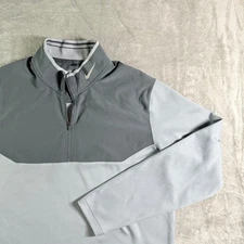 Nike Golf Tour Performance Dri Fit 1/4 Zip Pullover Men's L Gray Lightweight