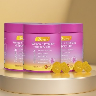 3PCS Women's Probiotic Slippery Elm Pineapple 60 gummies pH Balance Gut Health