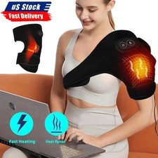 Electric Heating Knee Warm Brace Wrap Heated Shoulder Massager Joint Pain Relief