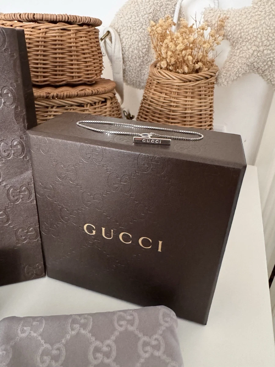 Gucci Lariat Armband 18kt Weißgold 750 Größe 18cm