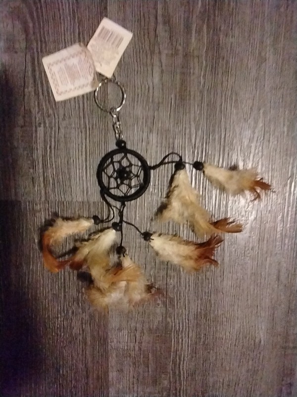Dream Catcher Small Keychain with Feathers Dream Catcher