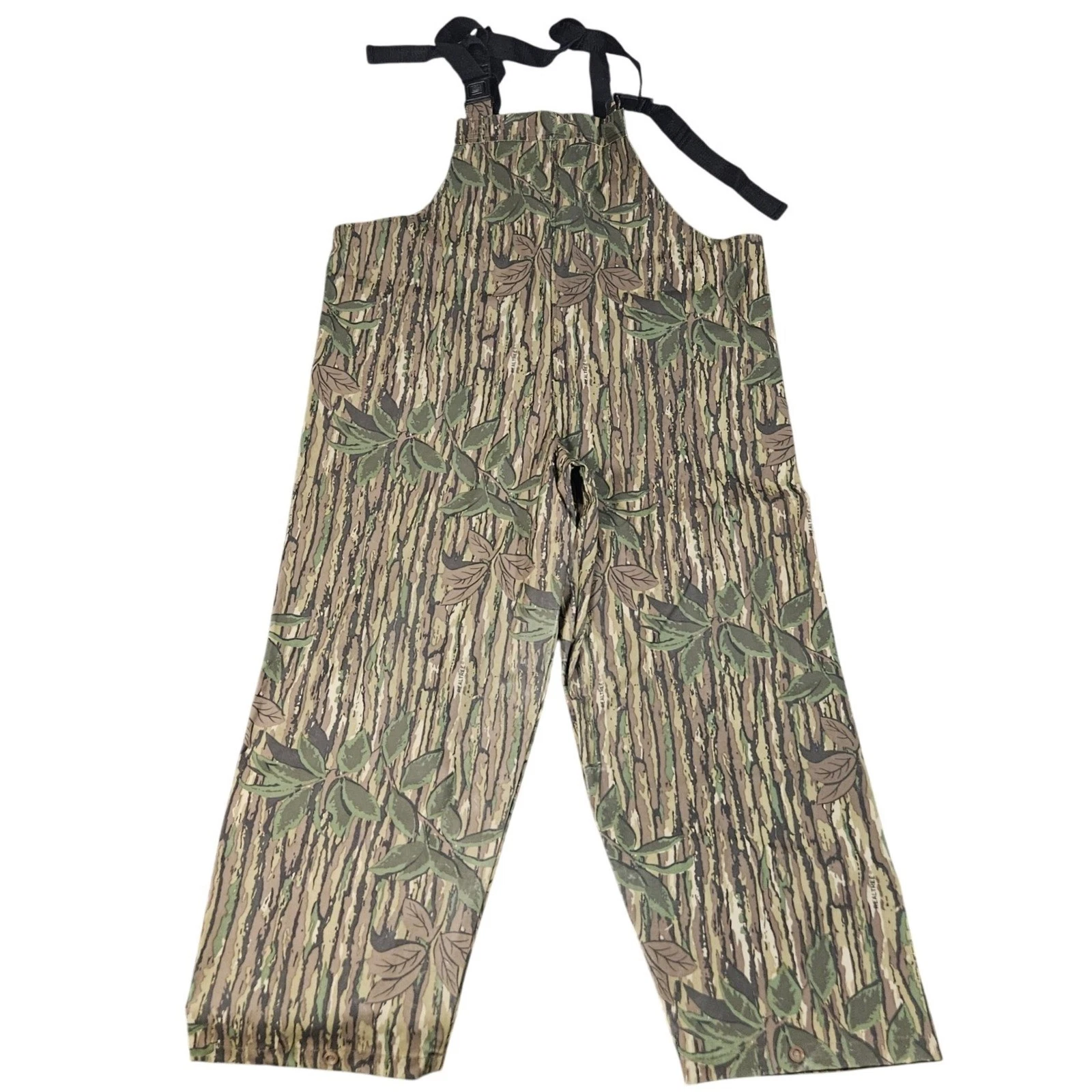 Realtree Camo Hunting Bibs Large PVC Coated Waterproof Outdoor Gear Field Stream