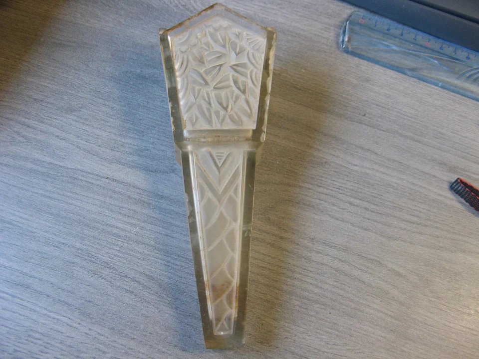 Bouquetière voiture Art Déco pâte de verre 1920 – rare – 19cm – Veronidia DAUM ? - Photo 2/4