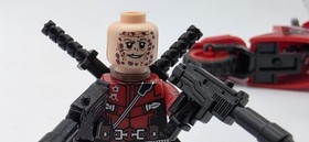 Custom Lego Deadpool Minifigure With Motorcycle Marvel Super Heroes 6866 Merc