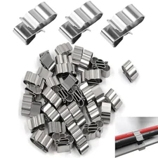 Stainless steel wire clips for trailer frame