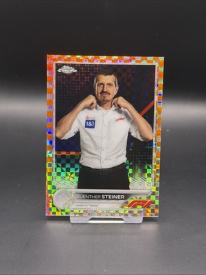 2022 Topps Chrome F1 Haas Günther Steiner Orange Checker 10/25