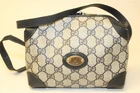 Gucci Vintage GG Supreme Canvas Leather Camera Bag Italy Made Crossbody Purse