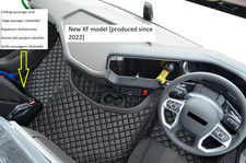 FLOOR MATS - BLACK FIT DAF XF New Generation (2022+) | Folding Passenger Seat