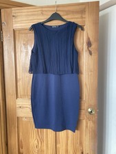 Boohoo Size 8-10 Navy Blue Flapper style Sleeveless Occasion Bodycon Mini Dress