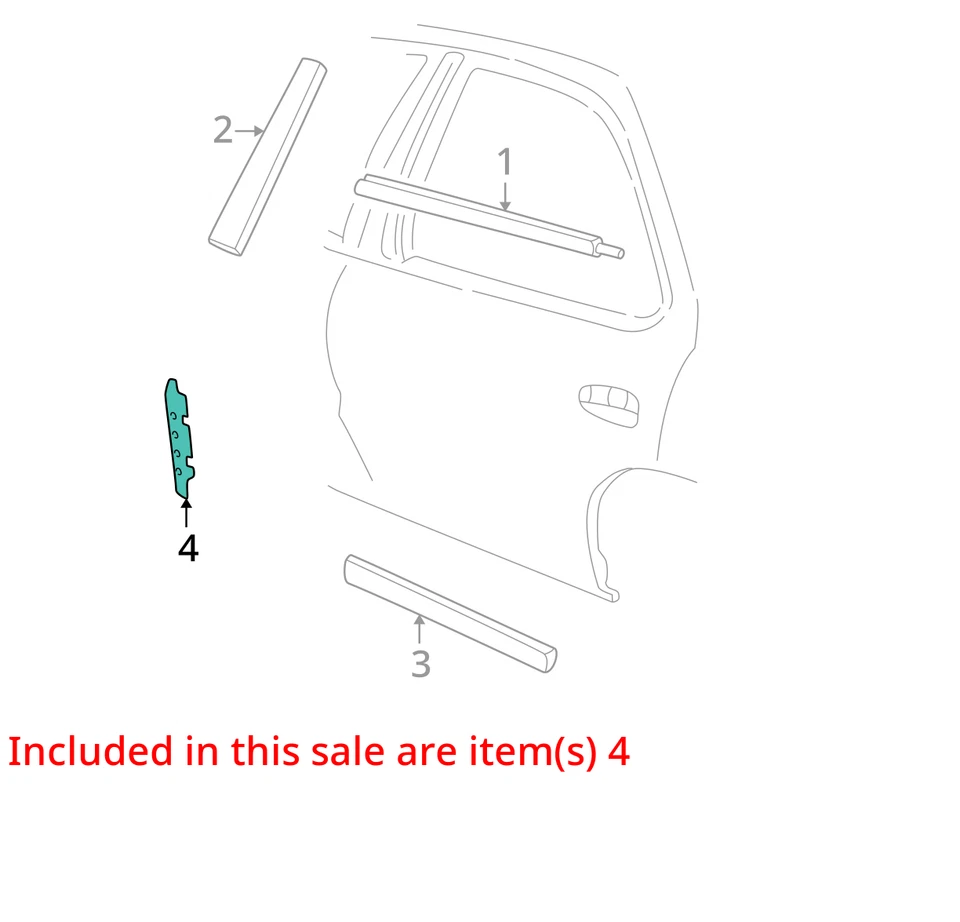 SE ADAPTA A PONTIAC SUNFIRE MOLDING RR S/D CTR 1995-2002 *NEGRO 22593716 - NUEVO OEM Foto 2 de 3