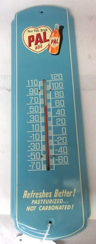 VINTAGE ADVERTISING PAL  SODA TIN WALL THERMOMETER   860-B