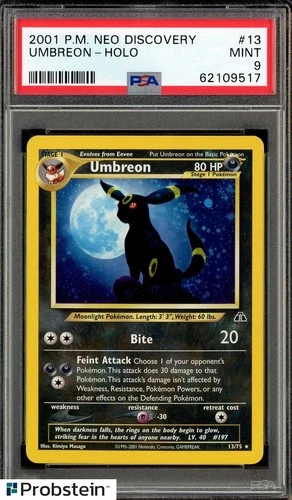2001 Pokemon Neo Discovery #13 Umbreon Holo PSA 9 MINT