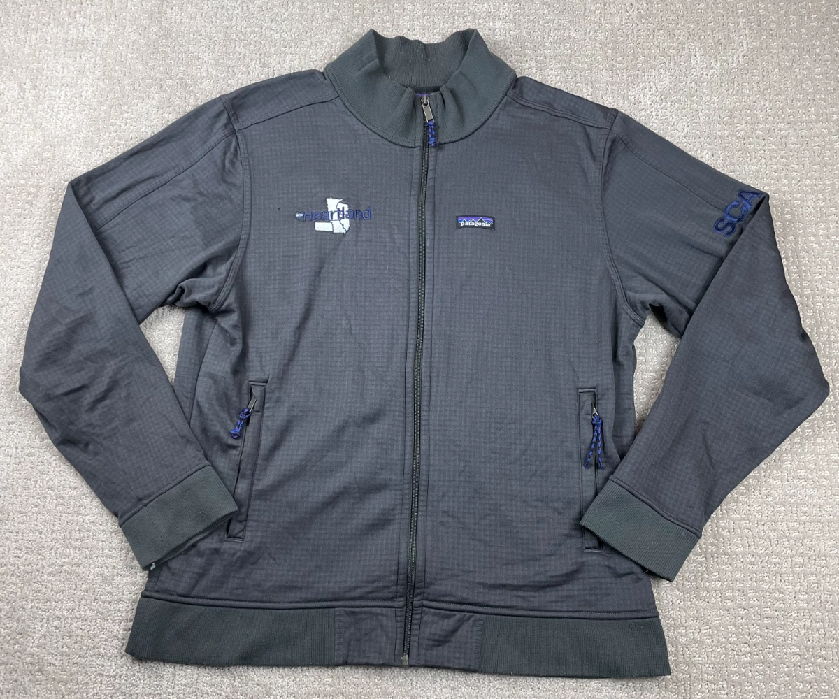 Patagonia Jacket Mens XL Gray Adze Windbloc Thermal Grid Fleece Full Zip Hiking
Opens in a new windo