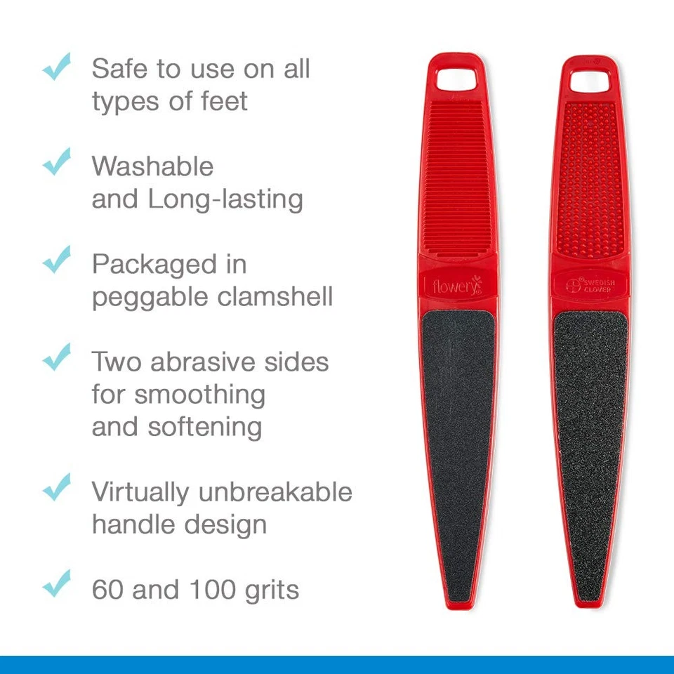 Clover Red Foot File 60/100 Grit - Pedicure Scrubber - Image 4 of 4