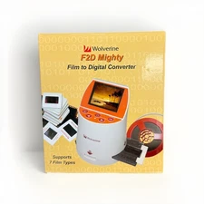 Wolverine F2D Mighty 20MP 7-in-1 Film to Digital Converter Complete Excellent 