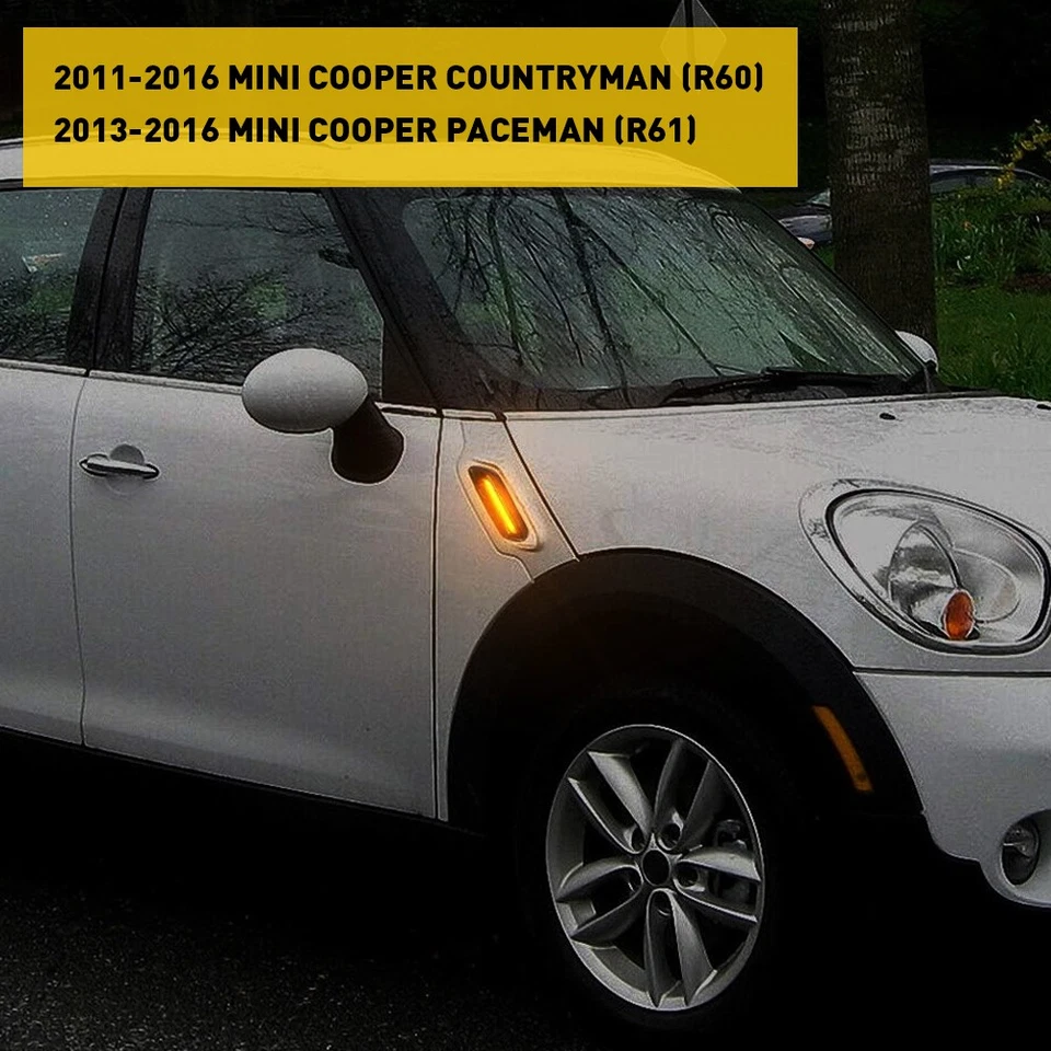 2 PIEZAS Luces LED delanteras LED ámbar completas Lámparas para MINI Cooper R60 R61 11-16 Foto 2 de 4