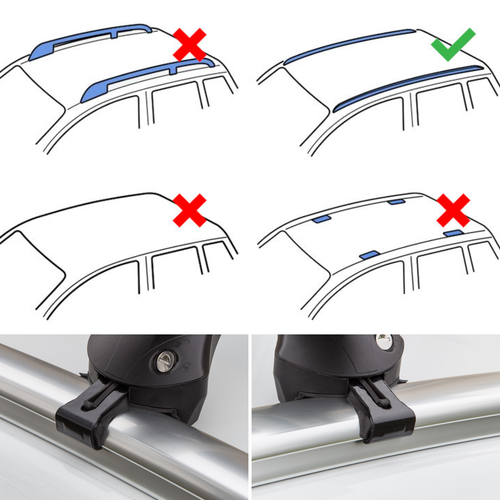 Complete Roof Rack Bars M03BS ST 107cm For Kia Xceed 2020- for flush rails - Picture 3 of 10