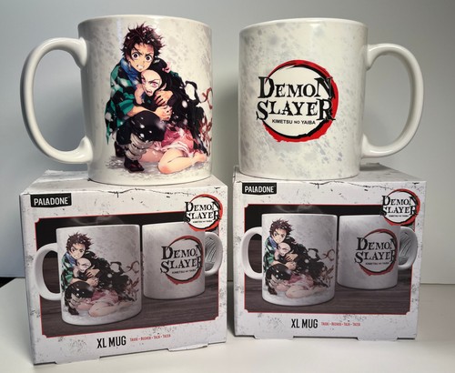 2 NEW XL MUGS * Paladone DEMON SLAYER Kimetsu No Yaiba: Tanjiro And Nezuko * NIB