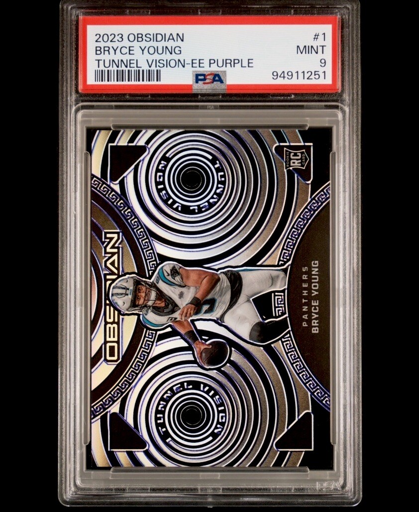 2023 Panini Obsidian - Tunnel Vision Purple Electric Bryce Young /75 (RC) PSA 9