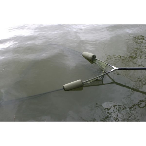 CARP FISHING 50" INCH GREEN NGT DUAL FLOAT LANDING NET, HANDLE, CAMO STINK BAG - Bild 2 von 12
