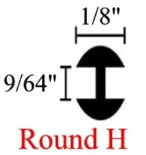 1/8 RH Cascade Round H Lead Came Channel for Stained Glass - 30 feet RH-3 RH3