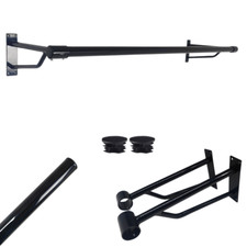 2ft Black Steel Hanging Rail–Durable,Stylish,and Ideal for Home or Retail Spaces