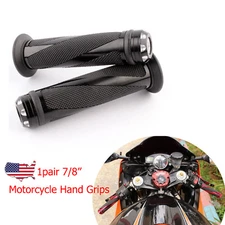 For Yamaha Honda Kawazaki Suzuki Sports US 7/8" Motorcycle Handle Bar Hand Grips
