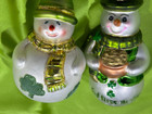 Two Beautiful Irish Snowman Ornaments! 4" Tall — photo 3
