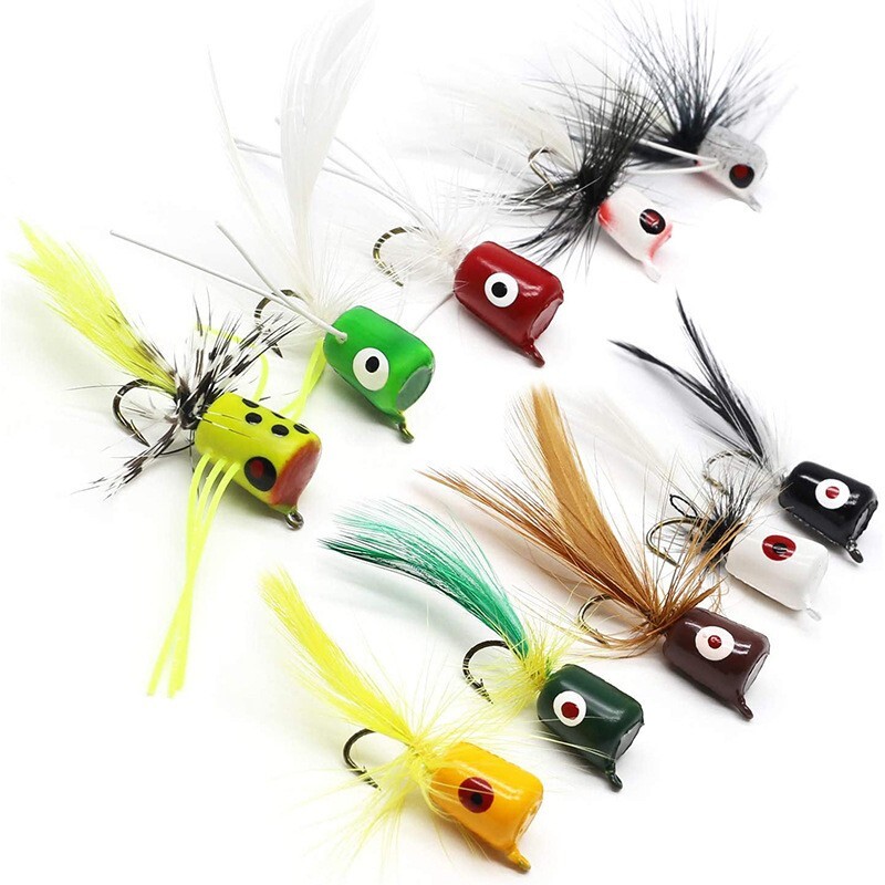 30pcs Dry Fly Files Fishing Lures Poppers Kit Bluegill Bass Panfish Trout Salmon - Image 12
