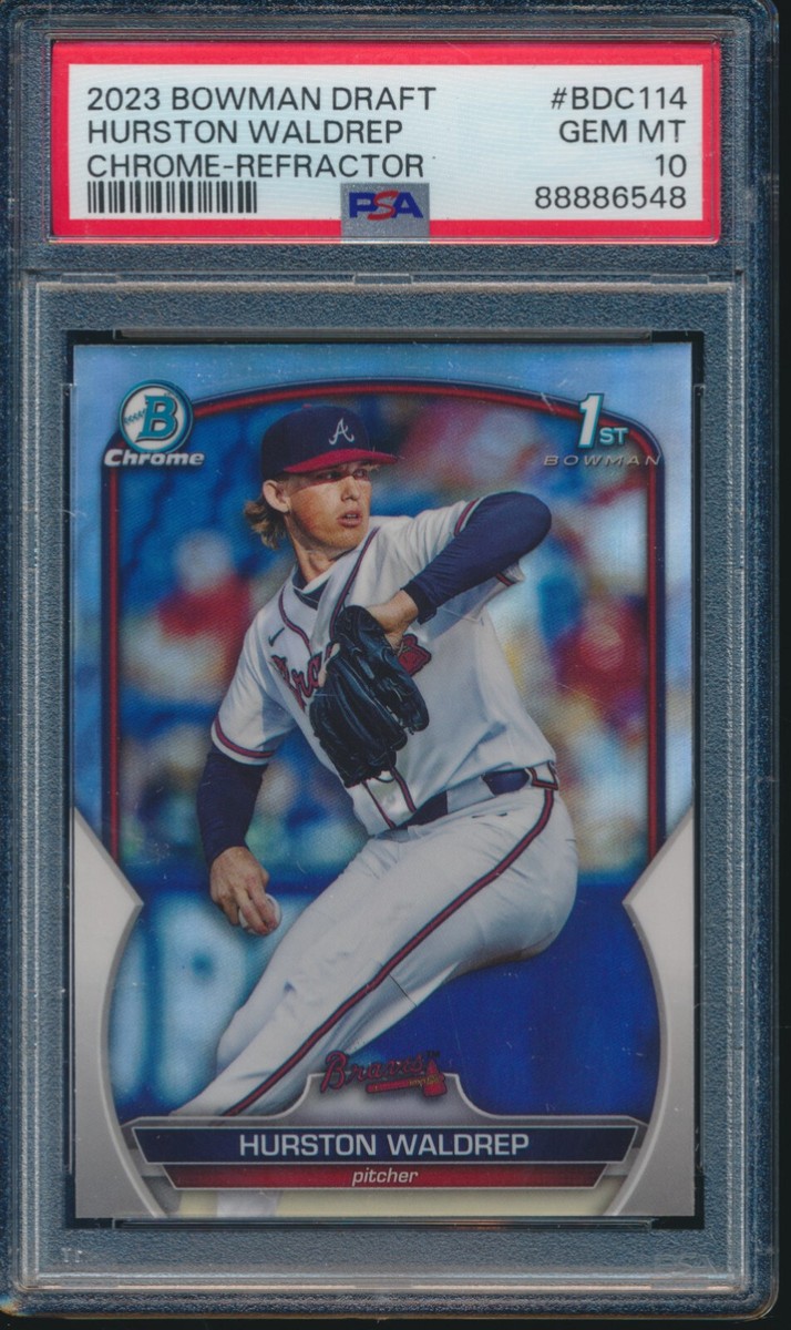 PSA 10 HURSTON WALDREP 1st 2023 Bowman Chrome Draft REFRACTOR 