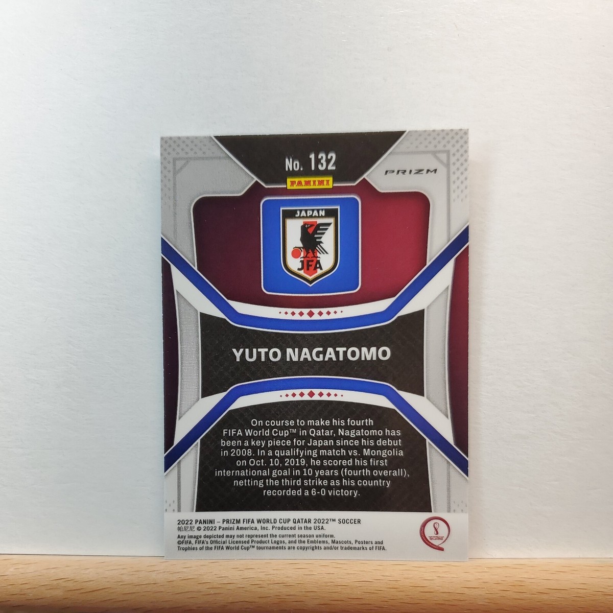 2022 Prizm Soccer FIFA Cup QATAR Yuto Nagatomo base SILVER Prizm