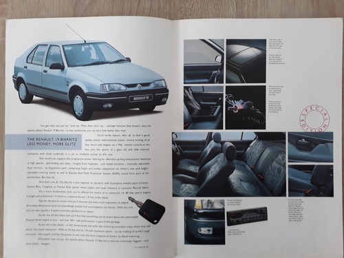 Renault 19 Biarritz Special Edition Brochure 1993 - 1.4 1.9 1.9TD - Picture 2 of 3