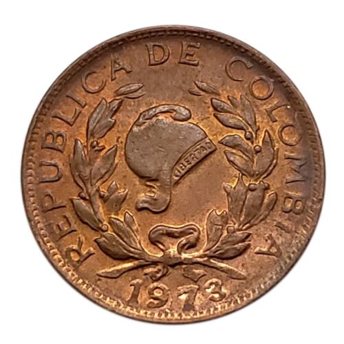 Moneda 1 Centavo 1973 Kolumbia Pieza 2697 - Zdjęcie 1 z 2