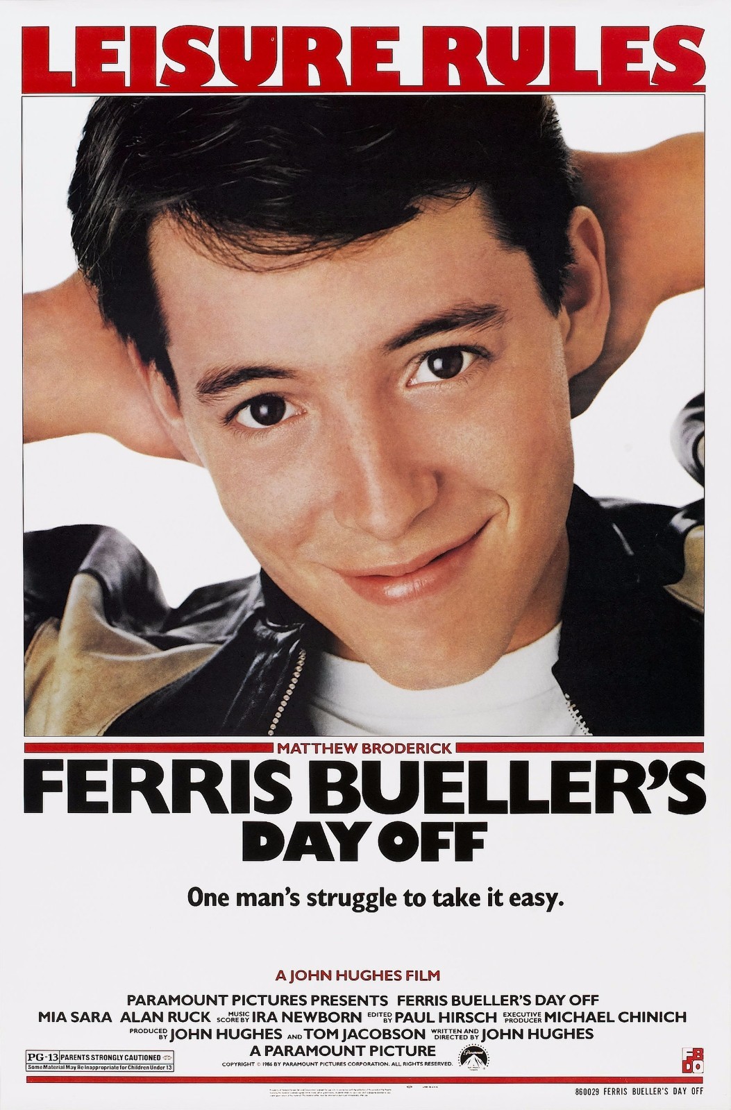 FERRIS BUELLER'S DAY OFF (1986) ORIGINAL MOVIE POSTER  -  ROLLED