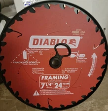 Diablo D0724R Framing Circular Saw Blade 7-1/4 in X 24 Tooth 1 blade Wood Blades