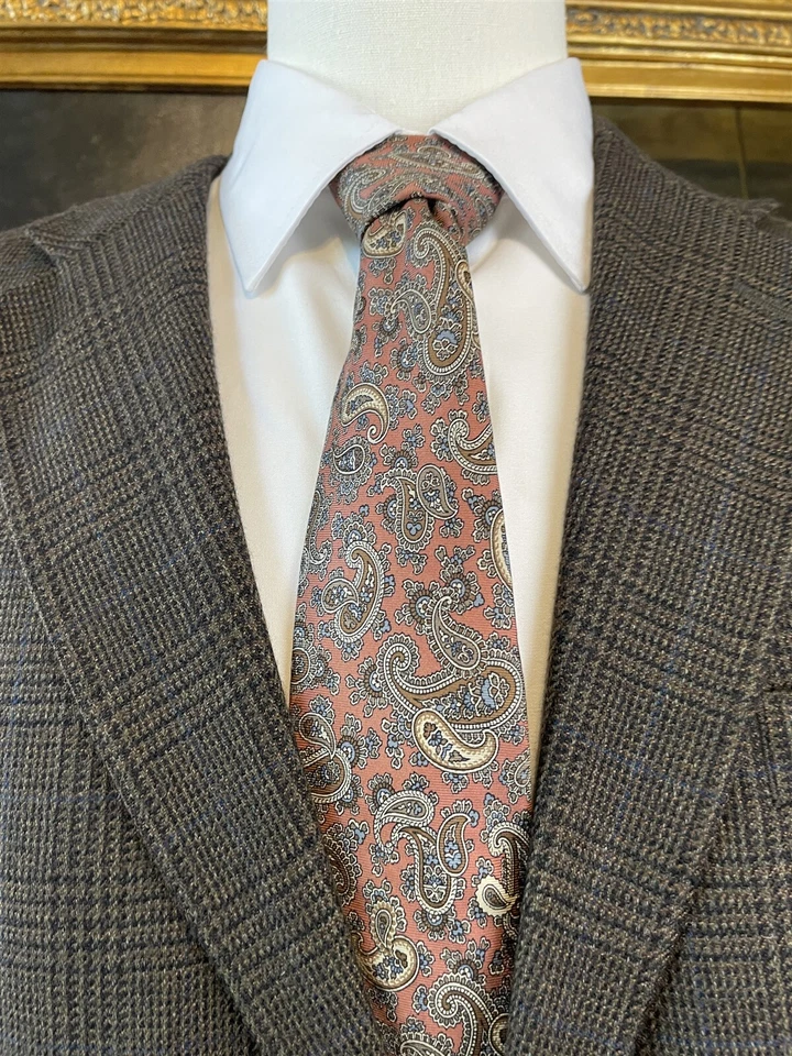 Abrigo Deportivo Blazer Joseph & Feiss 44R 100% Lana de Cordero Tweed Marrón Cuadros Glen 2Btn Foto 3 de 4